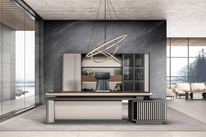 馭品系列高端時(shí)尚總裁桌 ML-GZ178