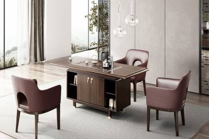 實木新中式茶臺桌