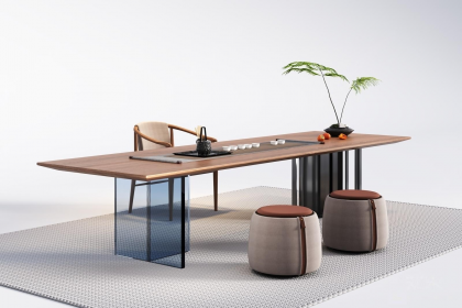 現(xiàn)代時尚玻璃茶幾